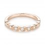 14k Rose Gold 14k Rose Gold Women's Diamond Wedding Band - Flat View -  103070 - Thumbnail