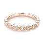 14k Rose Gold 14k Rose Gold Women's Diamond Wedding Band - Flat View -  103070 - Thumbnail