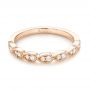 14k Rose Gold Women's Diamond Wedding Band - Flat View -  103071 - Thumbnail