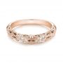 18k Rose Gold 18k Rose Gold Women's Diamond Wedding Band - Flat View -  103111 - Thumbnail