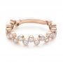 18k Rose Gold 18k Rose Gold Women's Diamond Wedding Band - Flat View -  103666 - Thumbnail