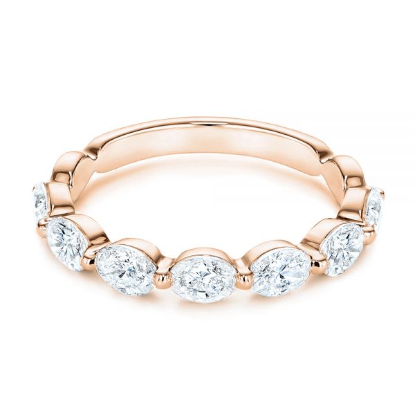 14k Rose Gold 14k Rose Gold Women's Diamond Wedding Band - Flat View - 106316