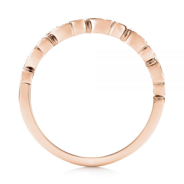 14k Rose Gold 14k Rose Gold Women's Diamond Wedding Band - Front View -  103069