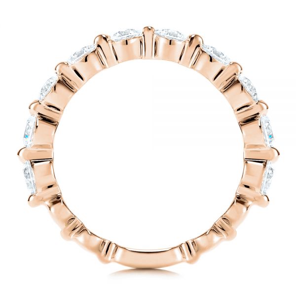 18k Rose Gold 18k Rose Gold Women's Diamond Wedding Band - Front View - 106314