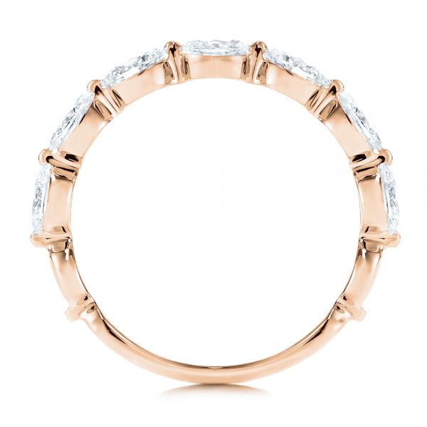 14k Rose Gold 14k Rose Gold Women's Diamond Wedding Band - Front View - 106316