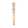 18k Rose Gold 18k Rose Gold Women's Diamond Wedding Band - Side View -  103074 - Thumbnail