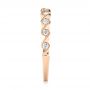 14k Rose Gold Women's Diamond Wedding Band - Side View -  103075 - Thumbnail