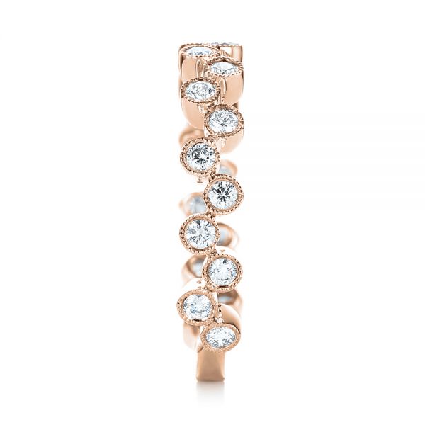 14k Rose Gold 14k Rose Gold Women's Diamond Wedding Band - Side View -  103666