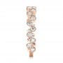 18k Rose Gold 18k Rose Gold Women's Diamond Wedding Band - Side View -  103666 - Thumbnail