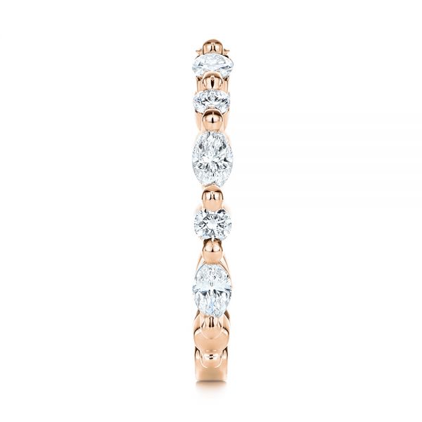 14k Rose Gold 14k Rose Gold Women's Diamond Wedding Band - Side View -  106315