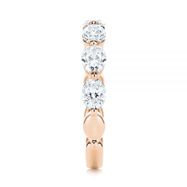 14k Rose Gold 14k Rose Gold Women's Diamond Wedding Band - Side View - 106316