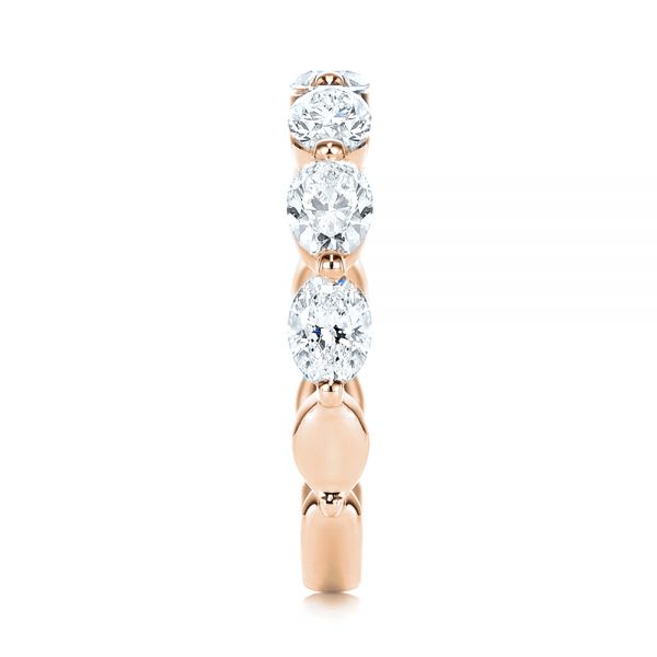 18k Rose Gold 18k Rose Gold Women's Diamond Wedding Band - Side View -  106316