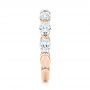 18k Rose Gold 18k Rose Gold Women's Diamond Wedding Band - Side View -  106316 - Thumbnail