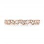 18k Rose Gold 18k Rose Gold Women's Diamond Wedding Band - Top View -  103069 - Thumbnail