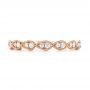 14k Rose Gold Women's Diamond Wedding Band - Top View -  103071 - Thumbnail