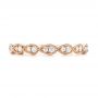 14k Rose Gold Women's Diamond Wedding Band - Top View -  103071 - Thumbnail