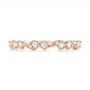 18k Rose Gold 18k Rose Gold Women's Diamond Wedding Band - Top View -  103074 - Thumbnail