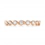 14k Rose Gold Women's Diamond Wedding Band - Top View -  103075 - Thumbnail