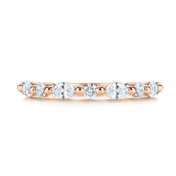 14k Rose Gold 14k Rose Gold Women's Diamond Wedding Band - Top View -  106315