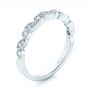 18k White Gold 18k White Gold Women's Diamond Wedding Band - Three-Quarter View -  103069 - Thumbnail