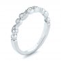 14k White Gold 14k White Gold Women's Diamond Wedding Band - Three-Quarter View -  103074 - Thumbnail
