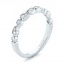 18k White Gold 18k White Gold Women's Diamond Wedding Band - Three-Quarter View -  103074 - Thumbnail