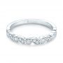 14k White Gold Women's Diamond Wedding Band - Flat View -  103069 - Thumbnail