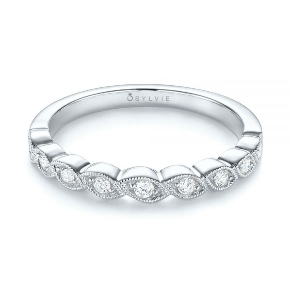  Platinum Platinum Women's Diamond Wedding Band - Flat View -  103070