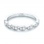 18k White Gold 18k White Gold Women's Diamond Wedding Band - Flat View -  103071 - Thumbnail