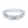 18k White Gold Women's Diamond Wedding Band - Flat View -  103111 - Thumbnail