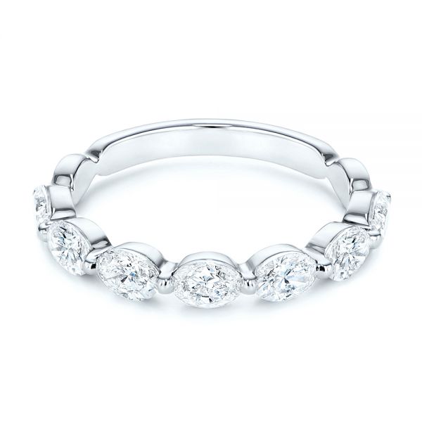 14k White Gold 14k White Gold Women's Diamond Wedding Band - Flat View - 106316