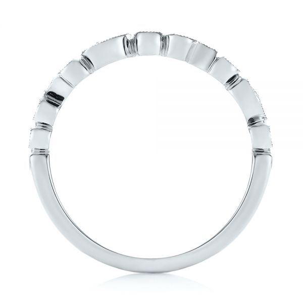 14k White Gold 14k White Gold Women's Diamond Wedding Band - Front View - 103074