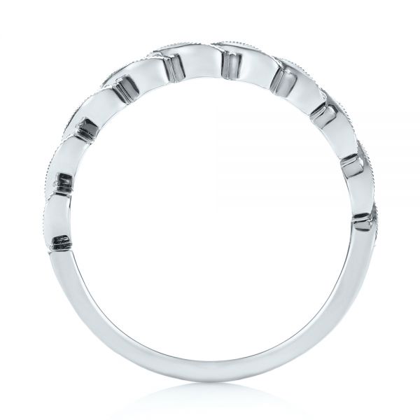 18k White Gold 18k White Gold Women's Diamond Wedding Band - Front View - 103075