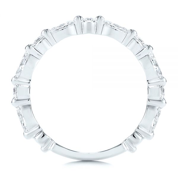 14k White Gold 14k White Gold Women's Diamond Wedding Band - Front View - 106315
