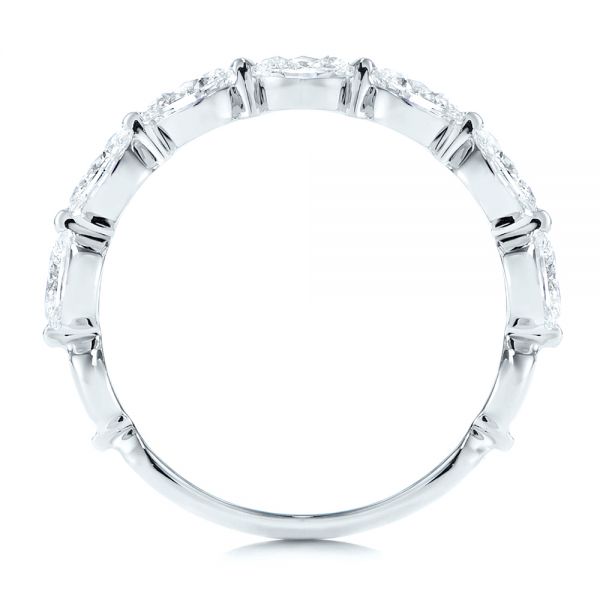 14k White Gold 14k White Gold Women's Diamond Wedding Band - Front View - 106316