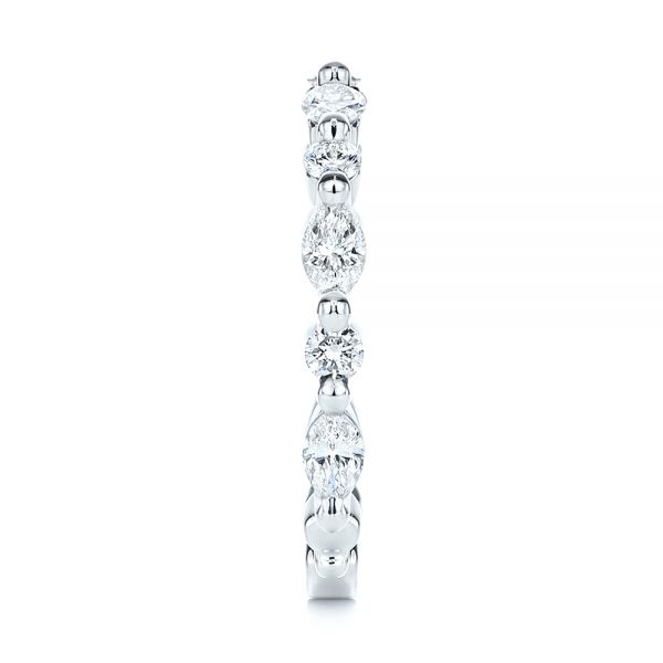 14k White Gold 14k White Gold Women's Diamond Wedding Band - Side View - 106315