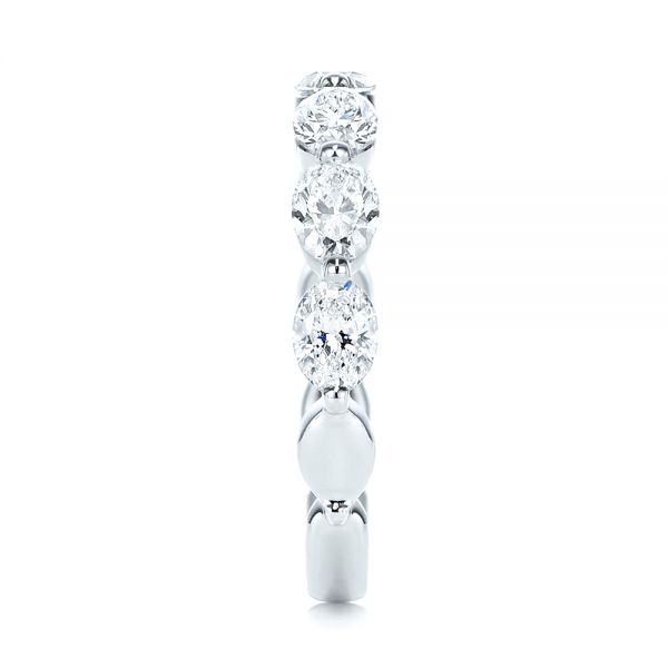 14k White Gold 14k White Gold Women's Diamond Wedding Band - Side View - 106316
