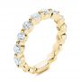 18k Yellow Gold 18k Yellow Gold Women's Diamond Wedding Band - Three-Quarter View -  106314 - Thumbnail