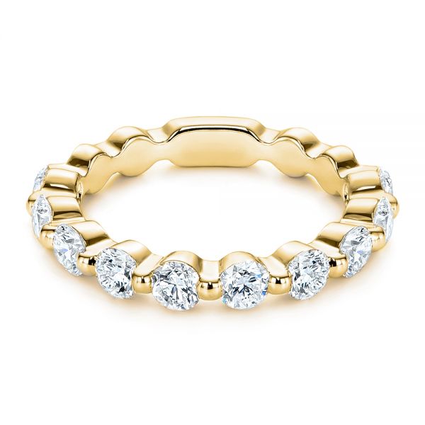 18k Yellow Gold 18k Yellow Gold Women's Diamond Wedding Band - Flat View - 106314
