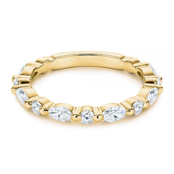 18k Yellow Gold 18k Yellow Gold Women's Diamond Wedding Band - Flat View -  106315