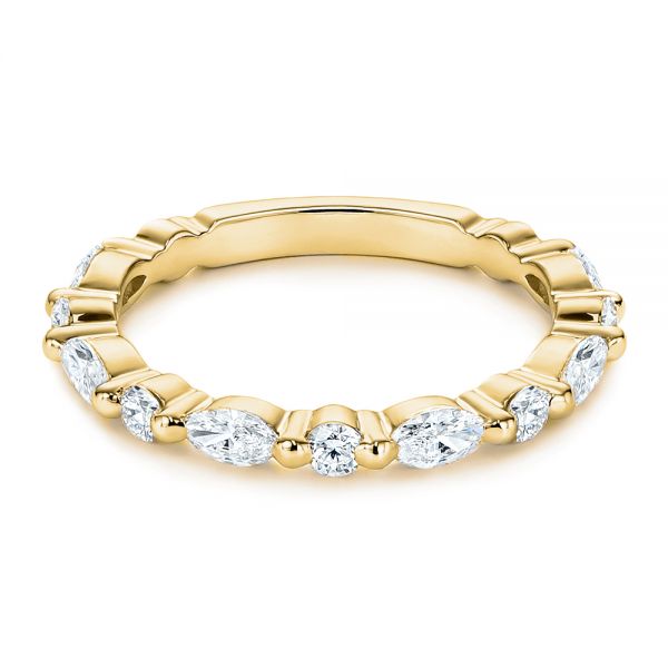 18k Yellow Gold 18k Yellow Gold Women's Diamond Wedding Band - Flat View -  106315