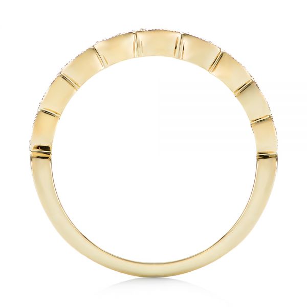 14k Yellow Gold Women's Diamond Wedding Band - Front View - 103070
