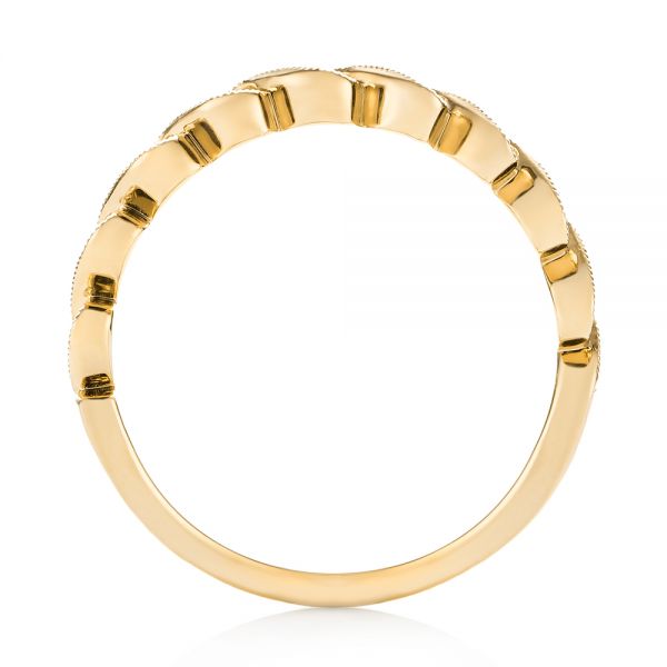 18k Yellow Gold 18k Yellow Gold Women's Diamond Wedding Band - Front View - 103075