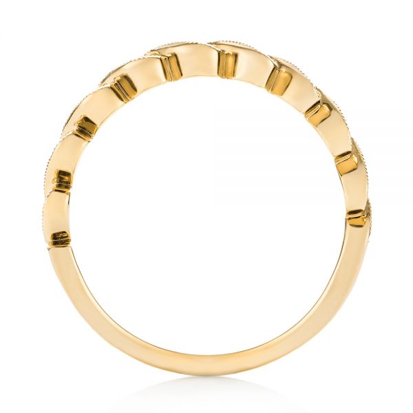 14k Yellow Gold 14k Yellow Gold Women's Diamond Wedding Band - Front View -  103075