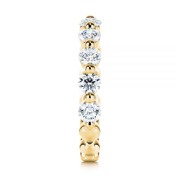18k Yellow Gold 18k Yellow Gold Women's Diamond Wedding Band - Side View - 106314