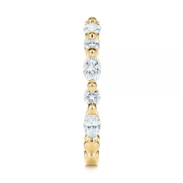 18k Yellow Gold 18k Yellow Gold Women's Diamond Wedding Band - Side View -  106315