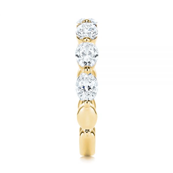 18k Yellow Gold 18k Yellow Gold Women's Diamond Wedding Band - Side View -  106316