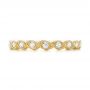 14k Yellow Gold Women's Diamond Wedding Band - Top View -  103070 - Thumbnail
