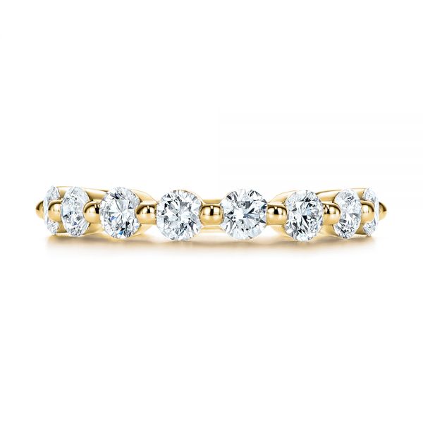 18k Yellow Gold 18k Yellow Gold Women's Diamond Wedding Band - Top View - 106314