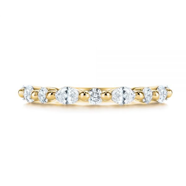 18k Yellow Gold 18k Yellow Gold Women's Diamond Wedding Band - Top View -  106315